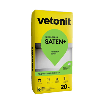 Шпаклевка гипсовая универсальная Vetonit Saten+, 20 кг